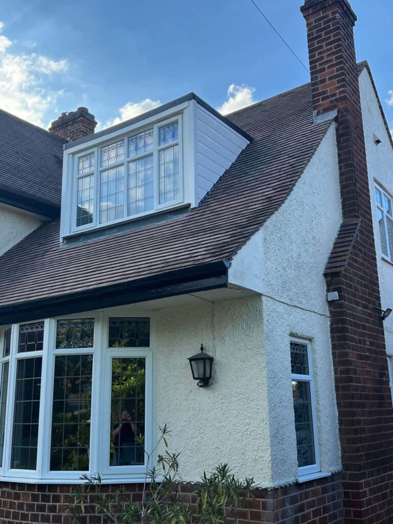 This is a photo of a dormer window which has just had some repairs carried out where the roof and the dormer meet. Works carried out by MCM Roofing Repairs Lymington